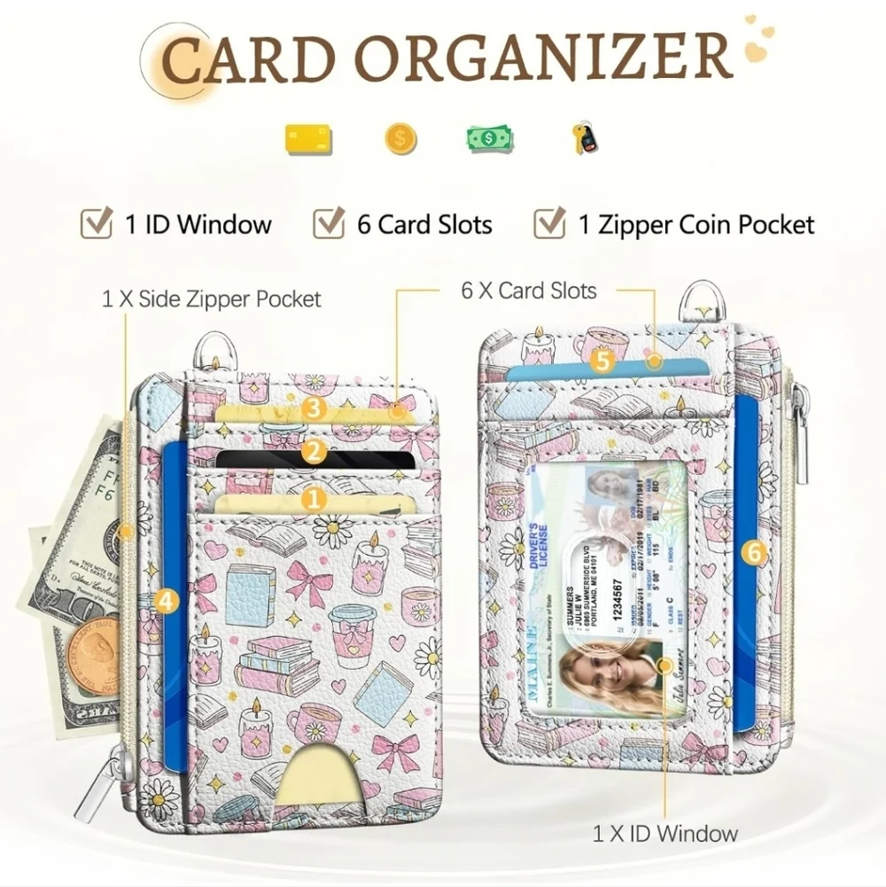 Colorful Card Organizer with ID Window